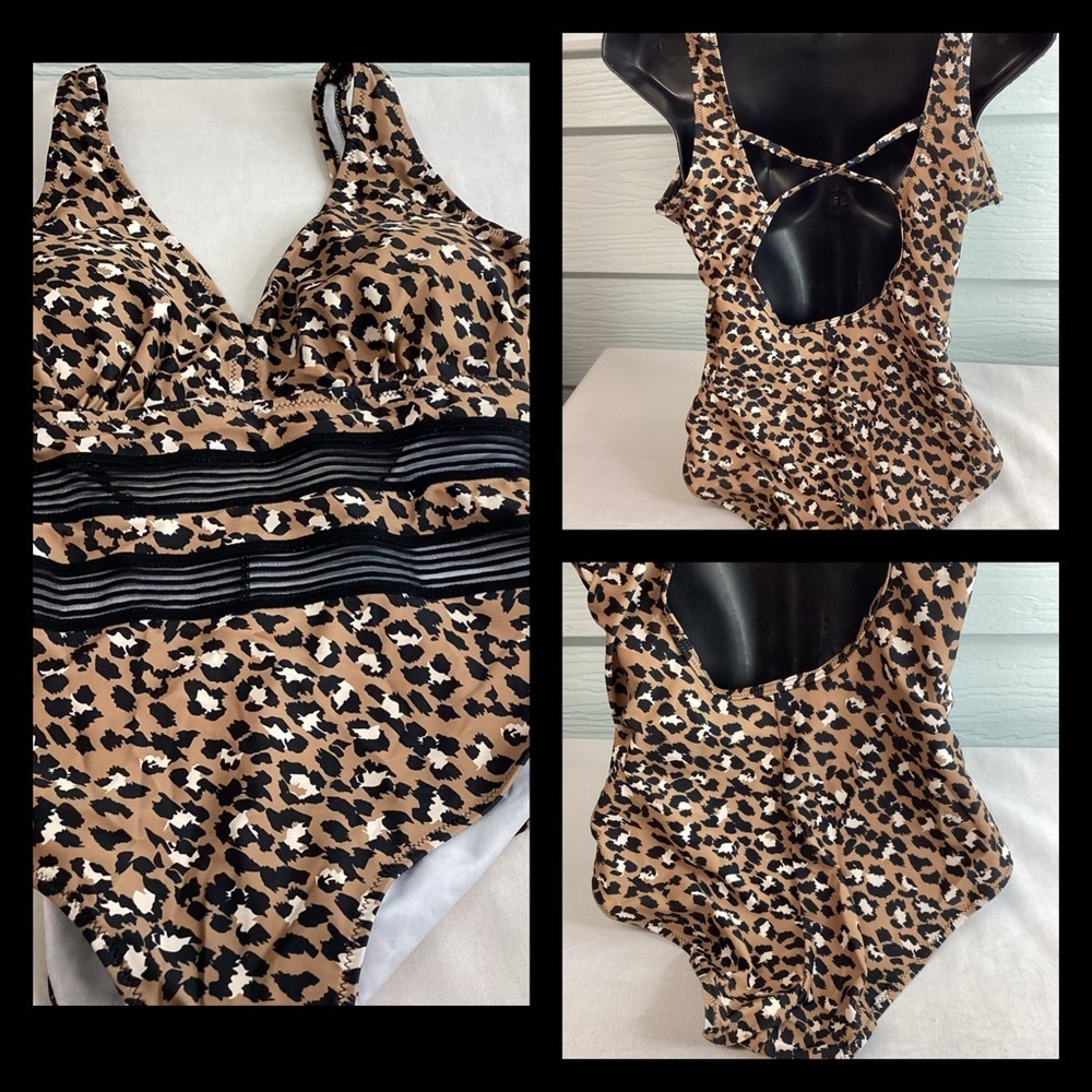 Animal, print, sexy one piece swimsuit. - Picture 3 of 7